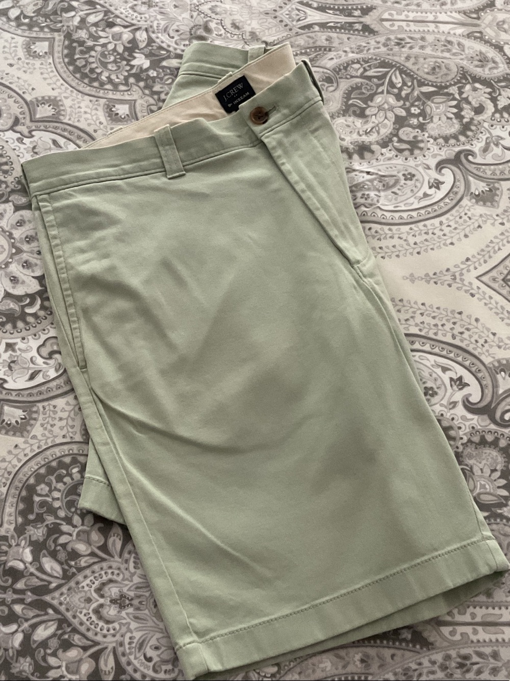 J. Crew Sage Green Flat-Front Men's Shorts